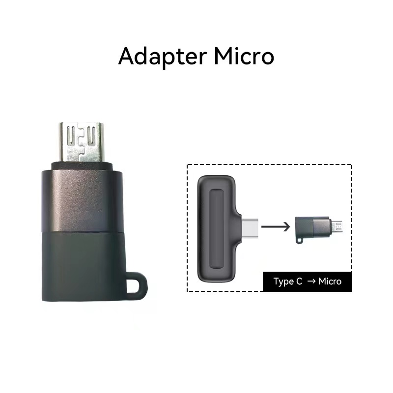 Topspot Mikrofon Adaptor Type C ke Micro IOS USB 3.0 Microphone Adapter