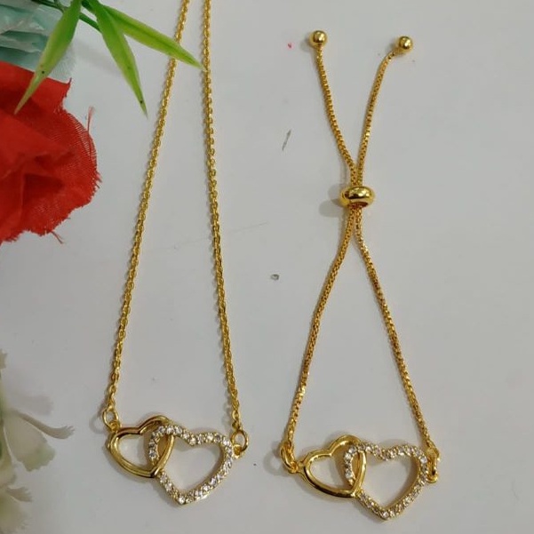 Gelang serut lovee gold perhiasan lapis Emas 24k