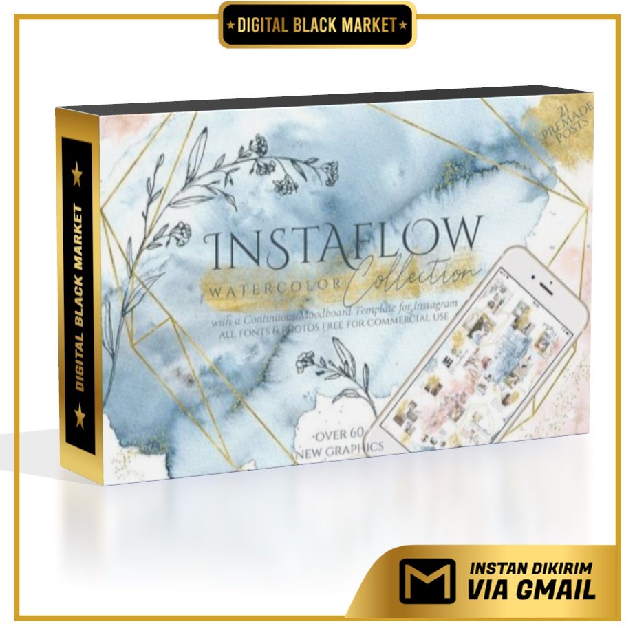 Instaflow Watercolors Across The Grid Template
