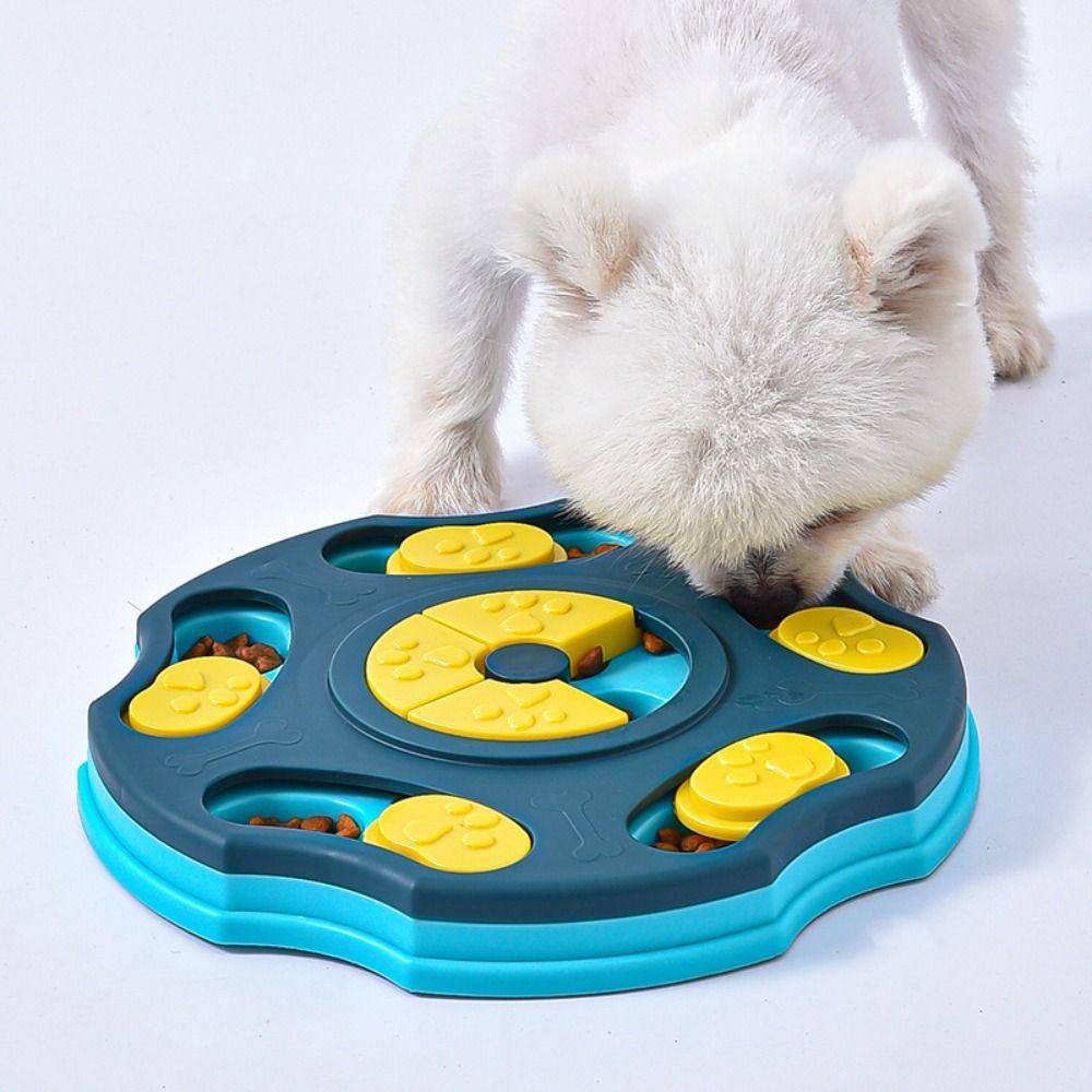 Solighter Pet Slow Feeder Mainan Meningkatkan Puppy IQ Mainan Puzzle NonSlip Mangkok Makan Perlahan