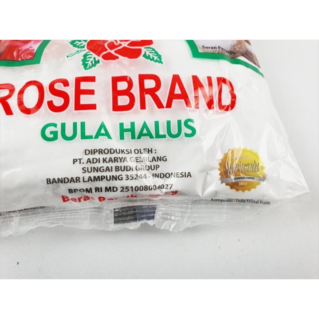 GULA HALUS 500 GR ROSEBRAND ICING SUGAR ROSE BRAND CASTER BUBUK HALAL