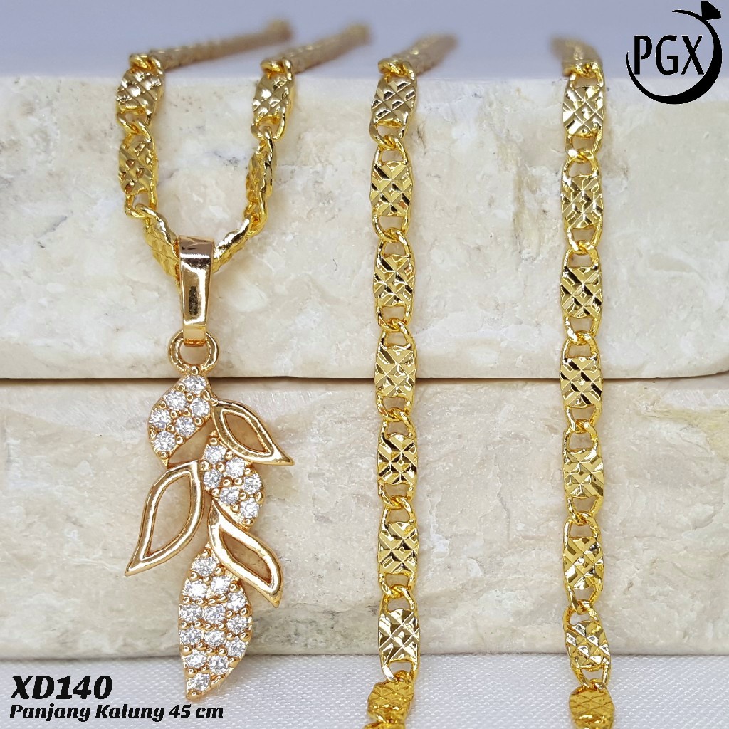 PGX Kalung Wanita Xuping Aksesoris Fashion Perhiasan Lapis Emas Premium - XD140