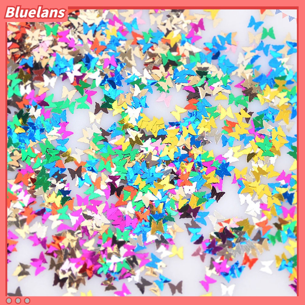 (In Stock) Kacamata Hitam Lensa Warna Warni ♡12 Grid Payet Kupu-Kupu Glitter Bahan Aluminum Foil Untuk Dekorasi Nail Art Manicure Butterfly