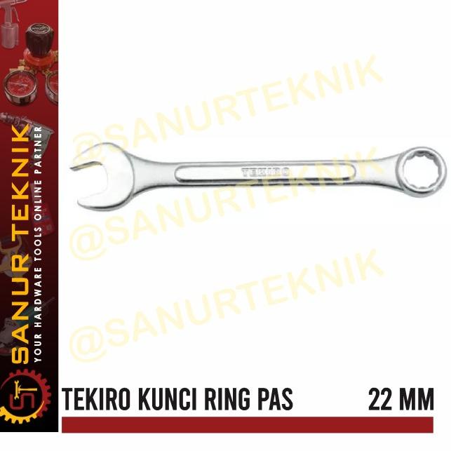 ☌JKF Kunci Ring Pas / Combination Wrench TEKIRO 22mm / 22 mm ❈ ☌