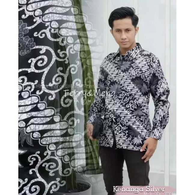 Harga Promo//Baju Batik Pria//Batik Pesta//Batik Terbaru//Batik Seragam Pesta/pakaian tradisional/batik termurah/Baju Batik Pria lengan panjang