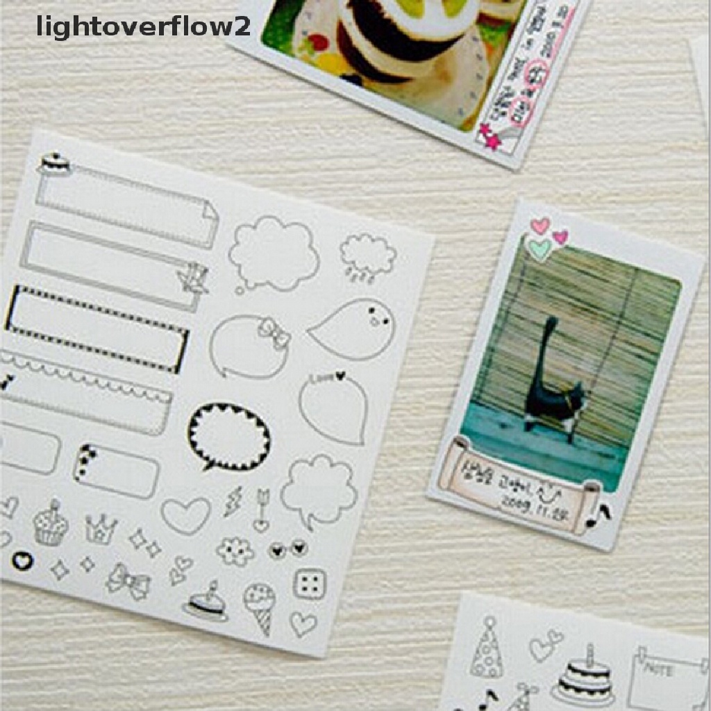 (lightoverflow2) 6 Lembar Stiker Kertas Motif Kartun Untuk Dekorasi Kalender / Scrapbook / Diary / Planner