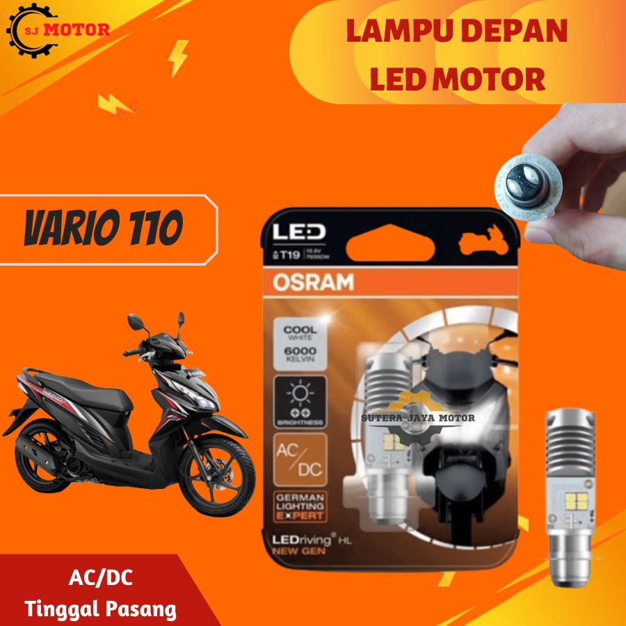 LAMPU DEPAN LED MOTOR HONDA VARIO 110 OSRAM LAMPU UTAMA VARIO AC/DC