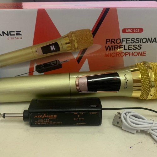 PROMO Mic Profesional Wireless Microphone ADVANCE mic 103 BEGARANSI RESMI MANTAP