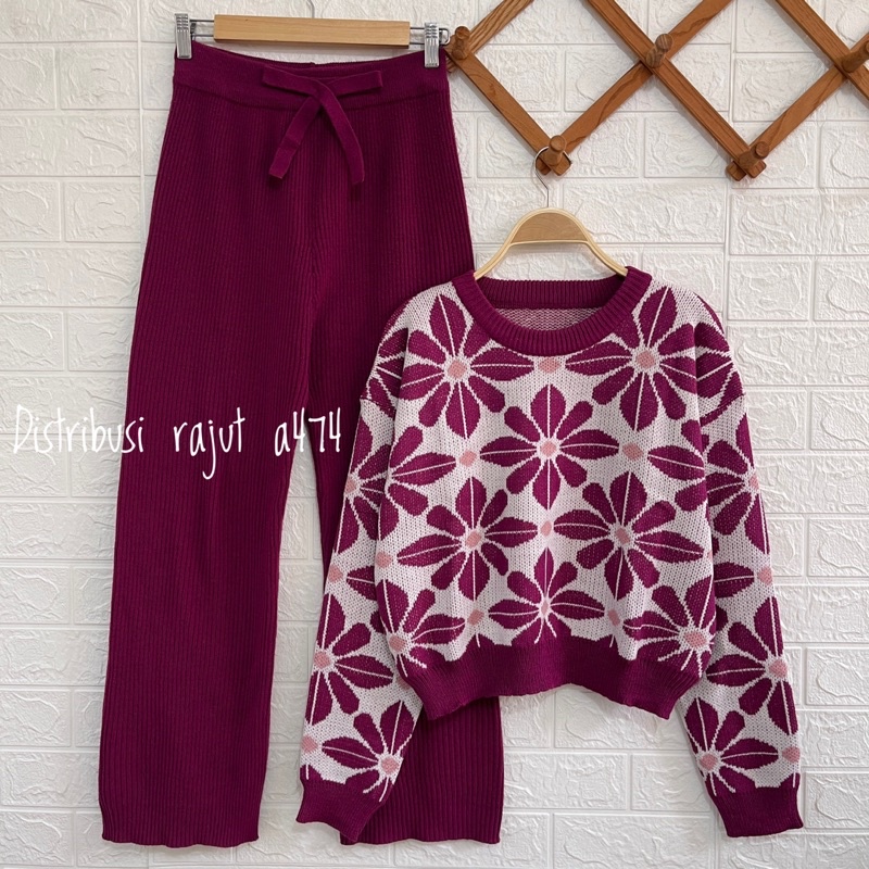 ONESET SETELAN SWEATER KNITS MIYA