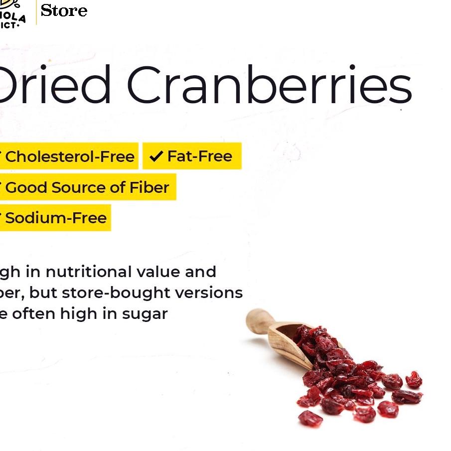 

10.10 ✨Promo✨ Granola Addict - Buah Dried Cranberry / Cranberries Kering 1KG - Granola Addict Ingredients !!!