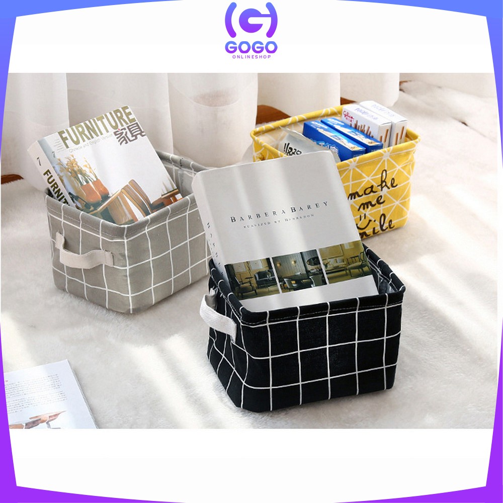 GOGO-C474 Desktop Storage Box Keranjang Penyimpanan Serbaguna / Tempat Perlengkapan Rumah Mini Box Organizer Multifungsi