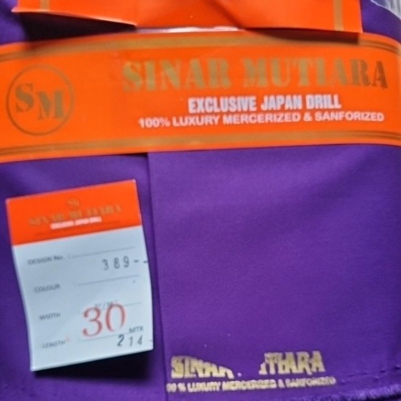 KAIN JAPAN DRIL WARNA UNGU UNTUK PASANGAN BATIK WARNA UNGU