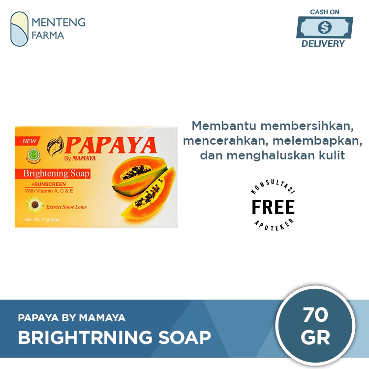 Sabun Papaya By Mamaya Brightening Soap 70 Gr Original BPOM