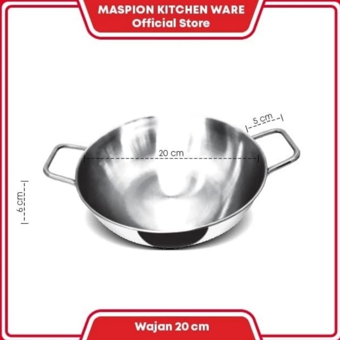 Maspion Wajan 20cm Penggorengan Stainless Steel