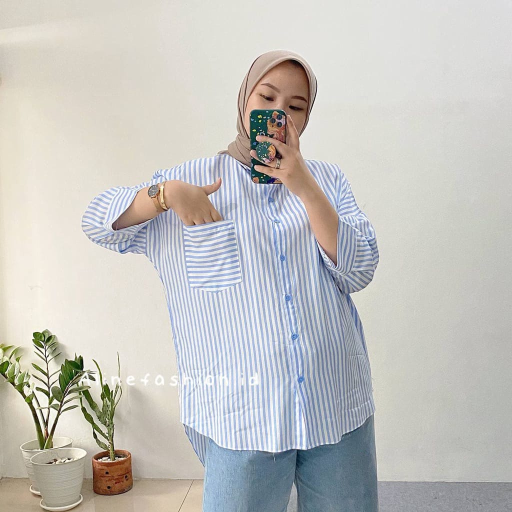 KIRANAOFFICIAL - (COD) KEMEJA OVERSIZE SALUR  RAYON VISCOSE