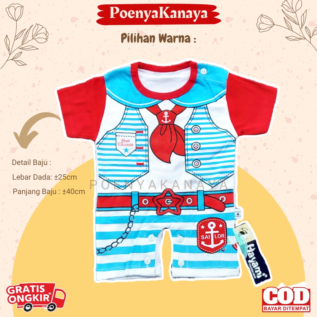 Romper Pendek Bayi Jumper SAILOR Hayami KD61