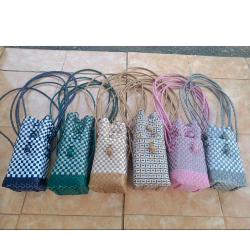 Dompet hp anyaman jali/tas hp