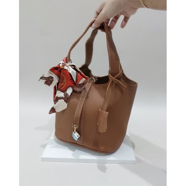 NAOMI - Elenna Bucket Bag Handbag Import Premium Wanita - free scarf tas Jinjing - Tas Tenteng - Fashion Wanita Cantik Hand Bags - tas naomi - naomi bag - women bag pico bag premium handbag hand bag