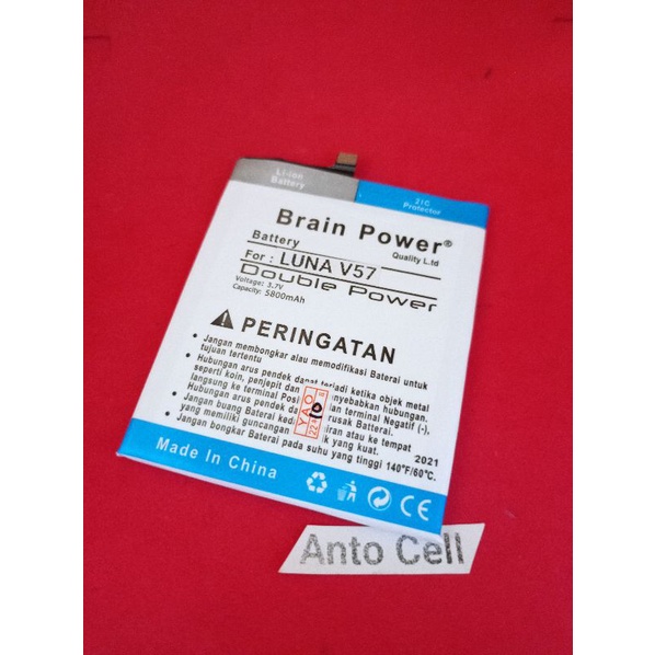 Baterai  Luna V57 Batre hp Luna V 57 Double power battery hp