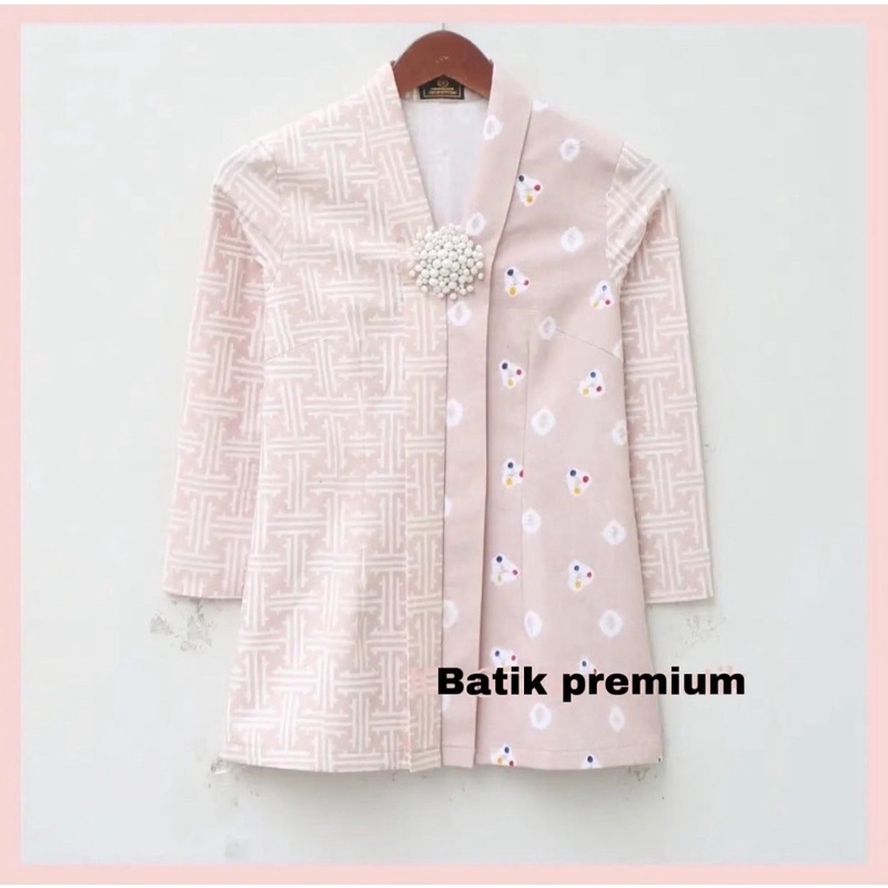 ATASAN BATIK PREMIUM JUMPUTAN COKLAT MUDA
