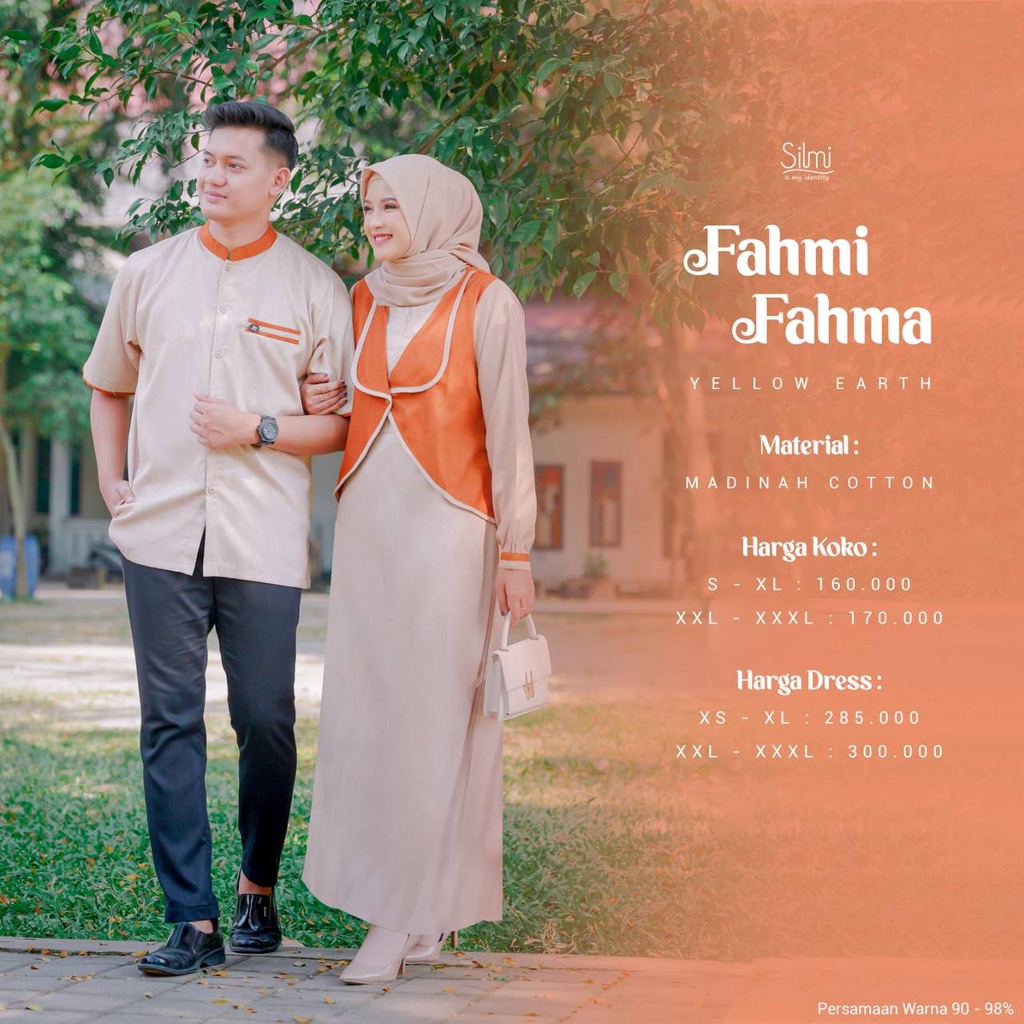COUPLE SILMI TERBARU FAHMA FAHMI YELLOW EARTH | BAJU COUPLE MUSLIM | BAJU COUPLE KONDANGAN | BAJU KO