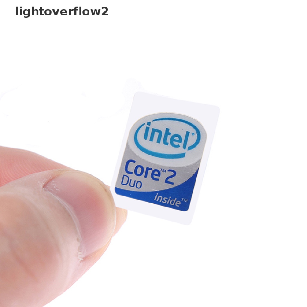 (lightoverflow2) 5pcs Stiker Label Intel CORE 2 Duo Untuk Dekorasi Laptop / Notebook (ID)