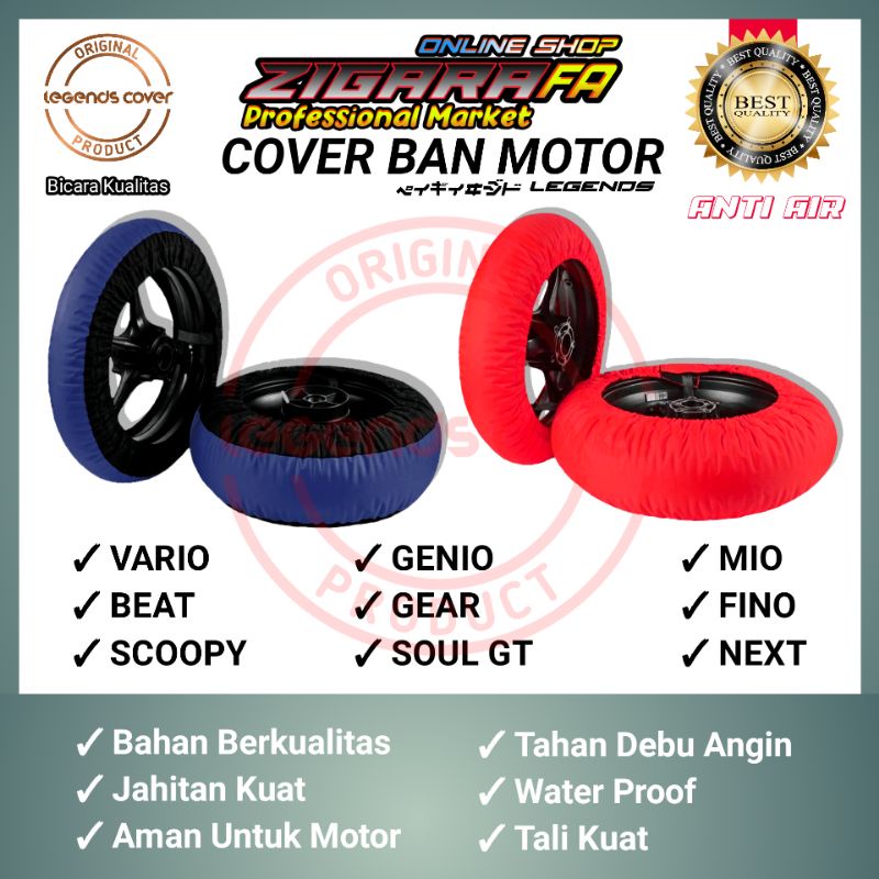 Sarung Ban Motor Cover Ban Motor Pelindung Ban Motor Tutup Ban Motor Ring 17 Sarung Ban Ring 18 - COD Terlaris