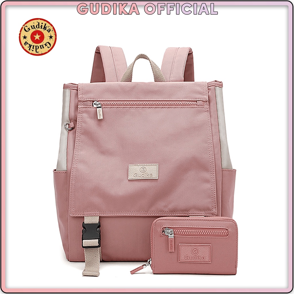 GUDIKA 5220 | Backpack Waterproof Wanita Tas Ransel Laptop Anti Air Import Original | Ransel Cewek | Ransel Perempuan | Tas Wanita