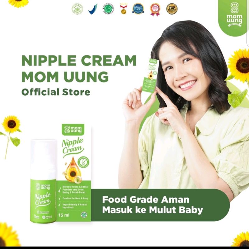 MOM UUNG Nipple Cream Food Grade Natural/Salep krim Puting Payudara Luka Lecet