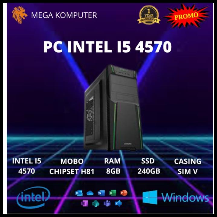 Pc Rakitan / Cpu Rakitan I5 4570 / Ram 8Gb / Ssd 240Gb