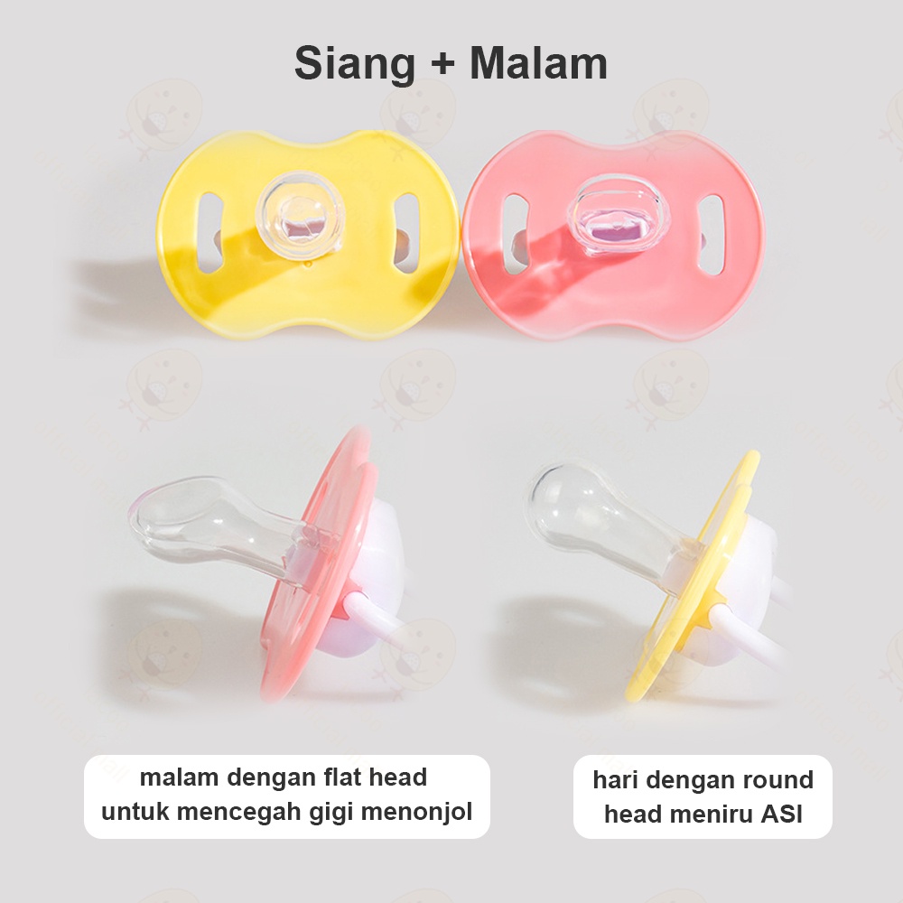 Lacoo Dot empeng bayi silicon Kompeng bayi Dot bayi datar Baby pacifier