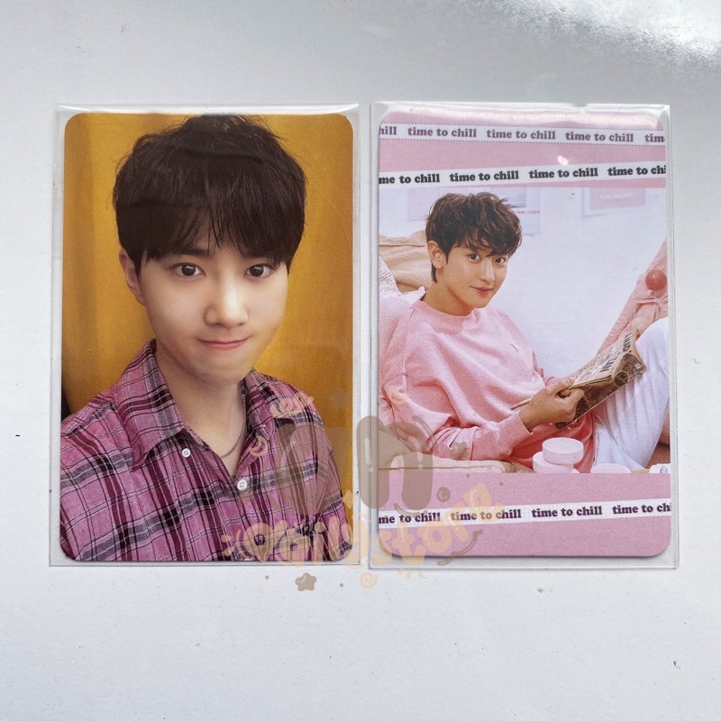 [READY INA] Photocard Suho Chanyeol Exo, Nacific Album EXO official grey suit