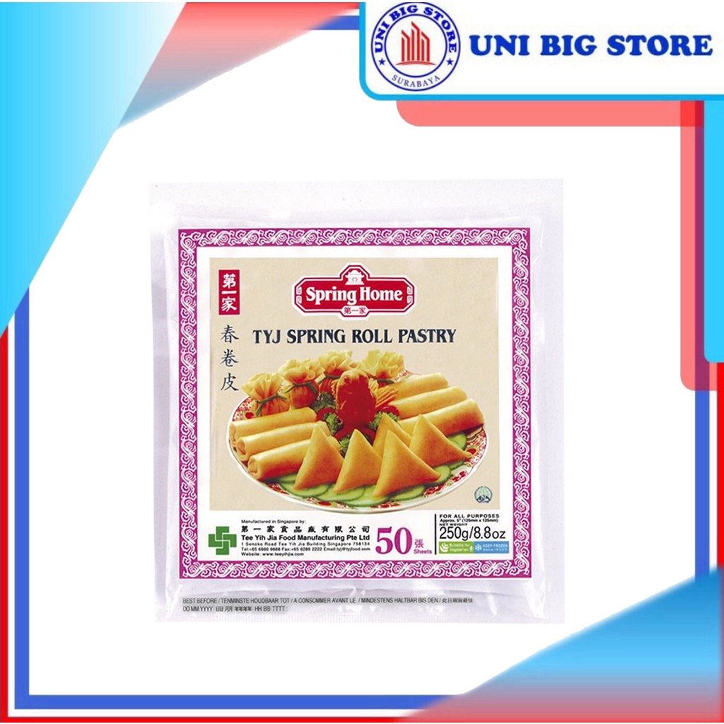 Jual Tyj Spring Roll Pastry 5 Inch 50 Sheets 250 Gr Kulit Pangsit