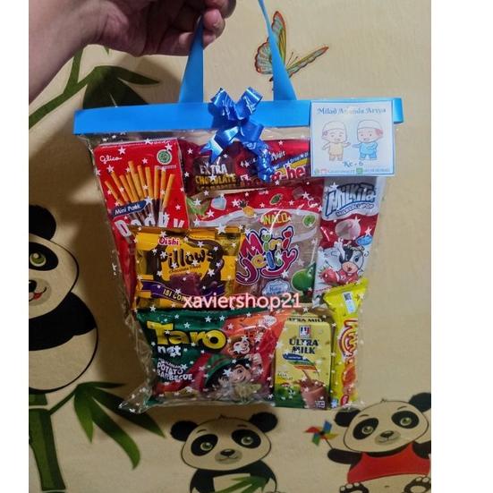 

Termurah dan terbaik Paket snack ultah anak PREMIUM 2 (POCKY+INACO) FREE CARD / GOODIE BAG grosir