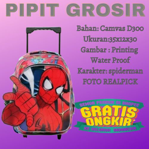 Ransel Troly Hoodie spiderman Dan Batman Baru