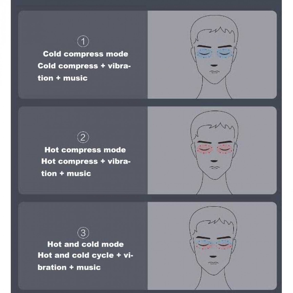 Alat Pijat Kompres Mata Cold Hot Compress Eye Massager Rechargeable