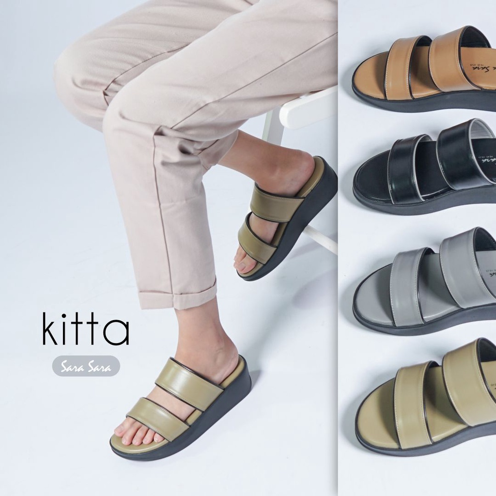 Sara Sara KITTA Sandal Wedges Casual Wanita