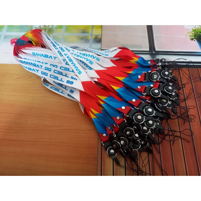

TALI LANYARD ID CARD CUSTOM MODEL STOPER ROTATE PRINTING 2 SISI