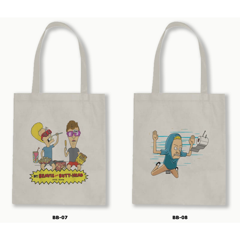 TOTE BAG BLACU - BEAVIS AND BUTT-HEAD / MTV