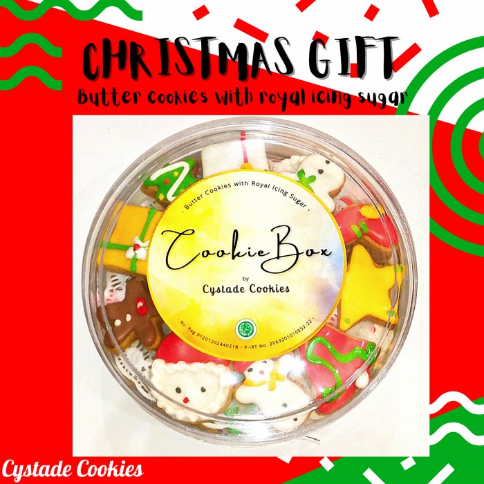 

[COD] KUE NATAL - HAMPERS SOUVENIR XMAS UNIK - CHRISTMAS CUSTOM COOKIES - Toples 250g, BUBBLE WRAP