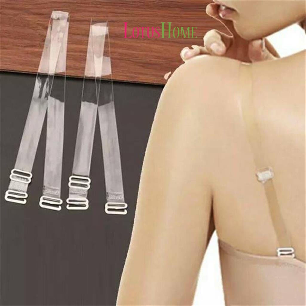 TALI BRA TRANSPARAN 1 PASANG TALI BRA BENING SET TALI BH TRANSPARAN BENING TALI KUTANG TRANSPARANT / BRA STRAP PENGAIT BRA