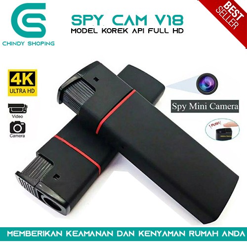 SPY CAM V18 / SPY CAMERA KOREK K6 KAMERA KECIL MODEL KOREK API FULL HD