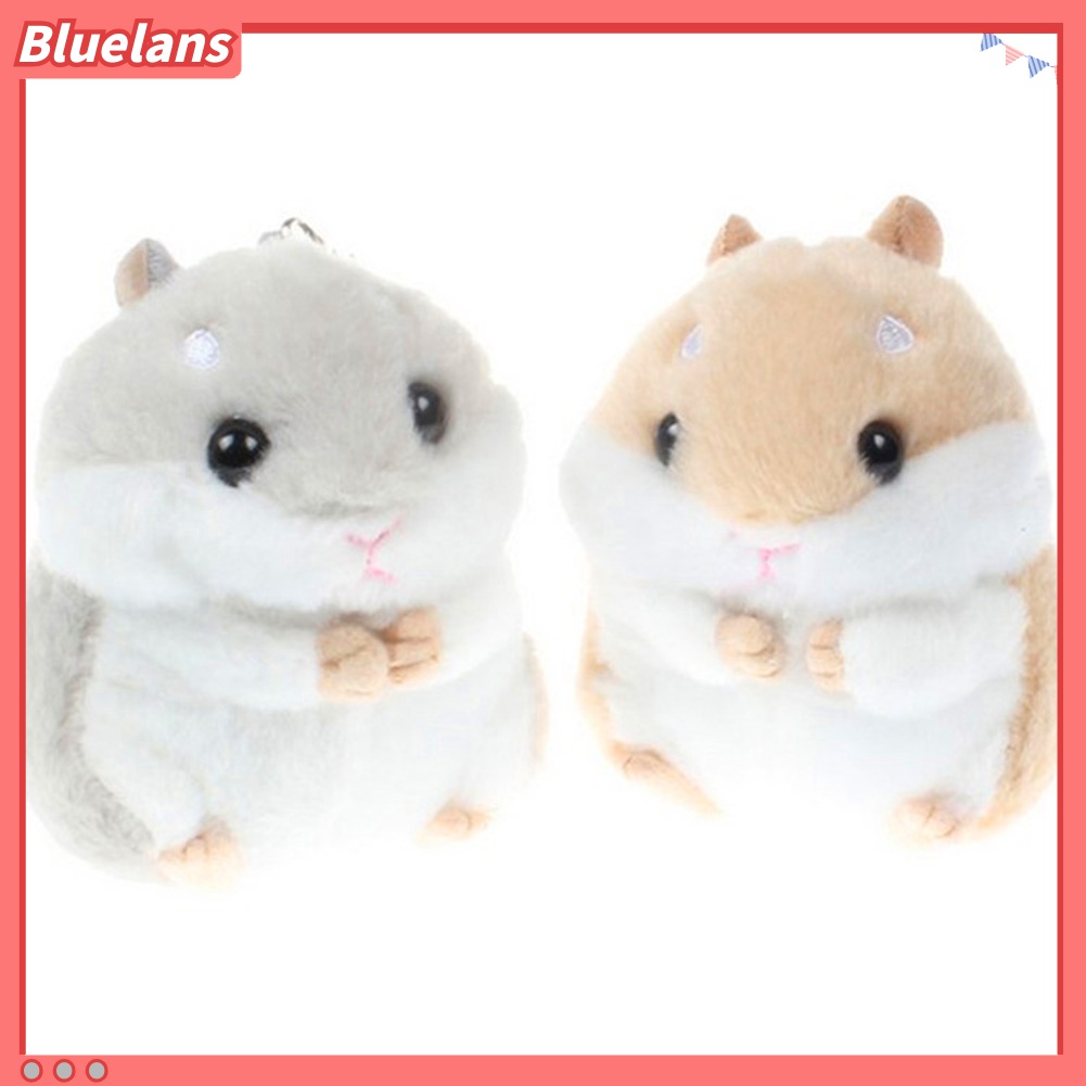 Gantungan Kunci Bentuk Hamster Bahan Plush Untuk Dekorasi Tas Tangan