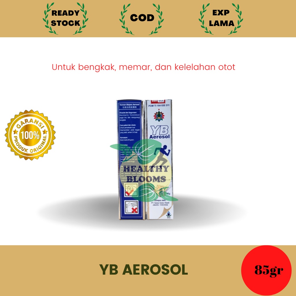 Yunnan Baiyao Aerosol 85gr YB Aerosol - Luka Dalam, Memar, Keseleo