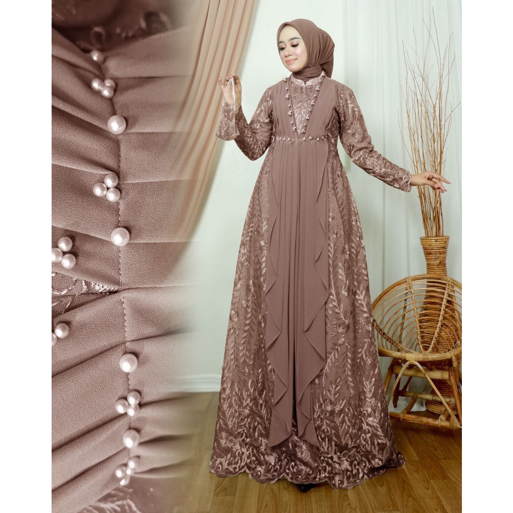 (New Product) Gamis Thania / Gamis  Size S-M,L,XL / Gamis Busui / Gamis Kondangan / Gamis Muslim / Gamis Remaja dan Dewasa / Gamis Pesta / Good Quality