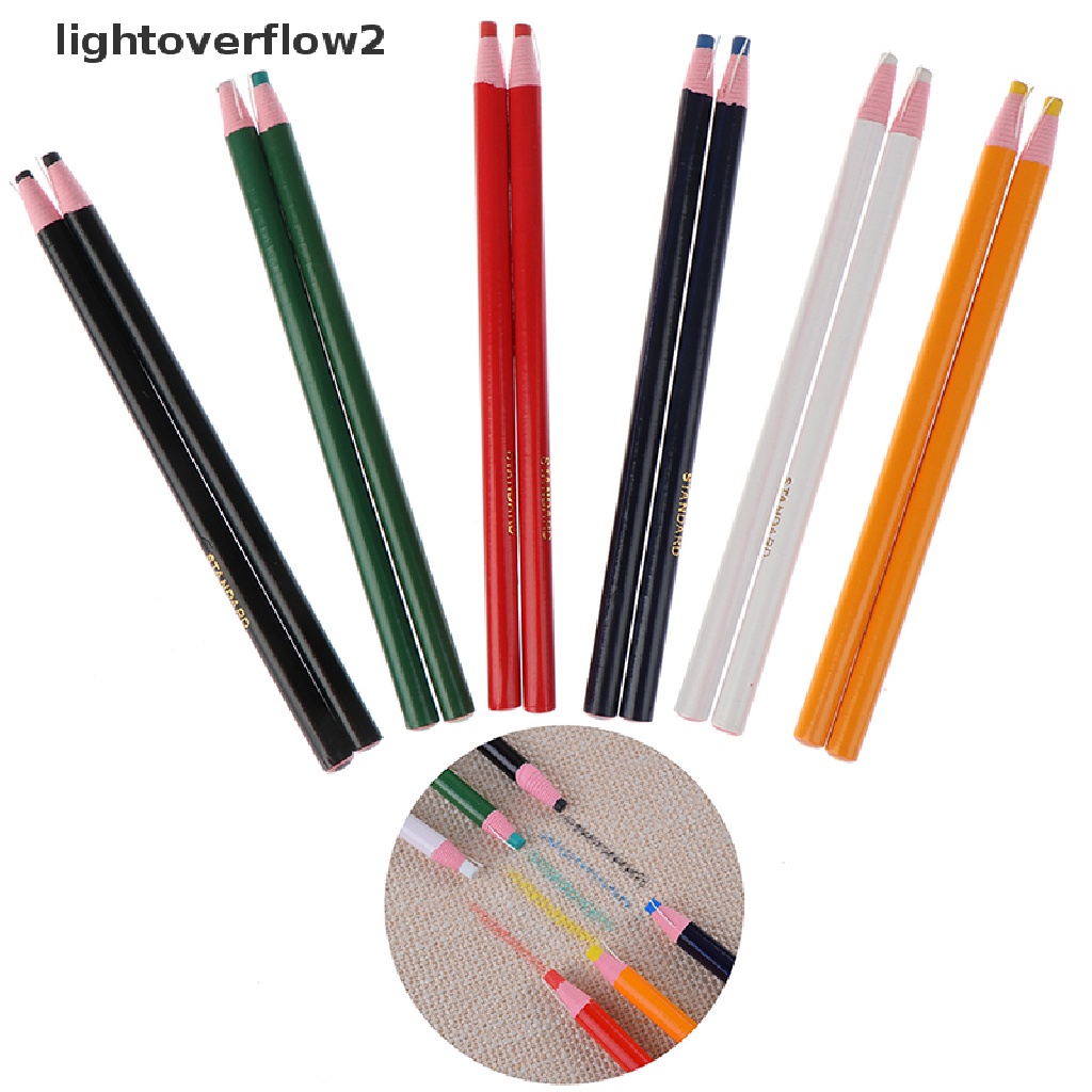 (lightoverflow2) 2pcs Pensil Kapur Penanda Kain Untuk Penjahit