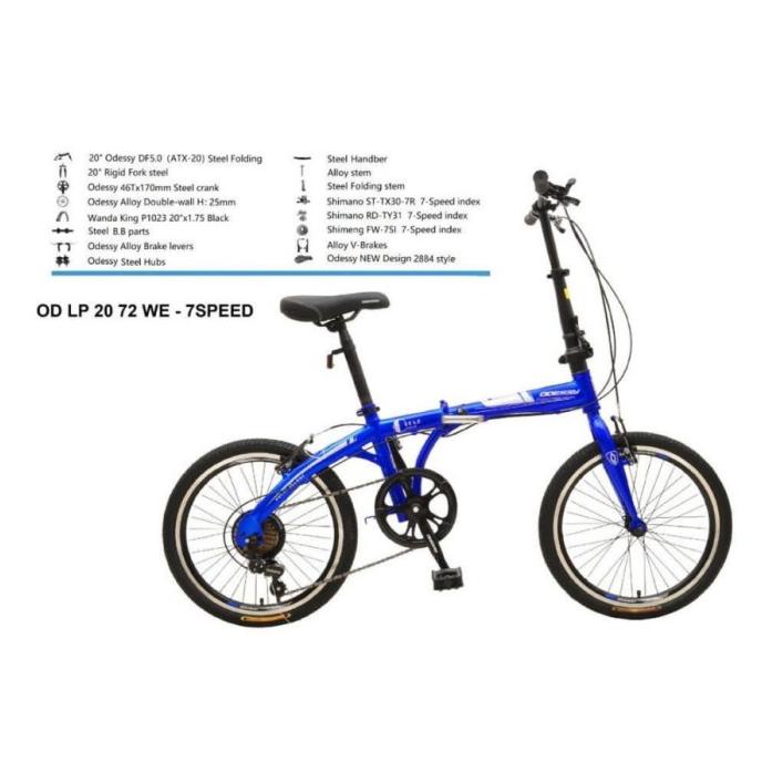 Sepeda Lipat / Folding Bike Odessy 20" 72 We 7 Speed-Grab/Gojek Instan Yolaandaaa02