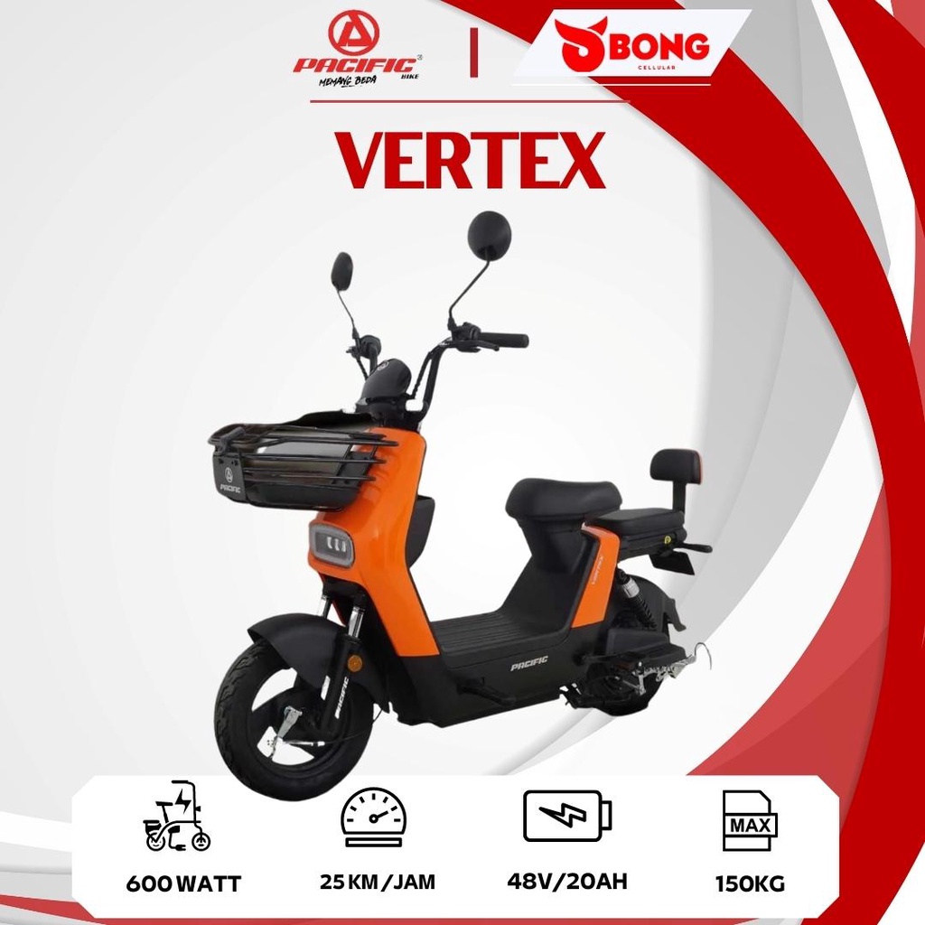 NEW SEPEDA LISTRIK PACIFIC VERTEX GARANSI RESMI