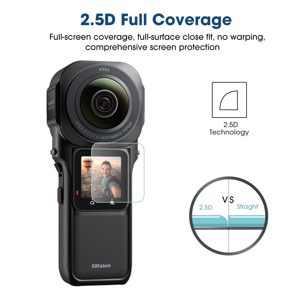 Pelindung Layar Tempered Glass HD Bening Anti Gores Untuk Insta 360 ONE RS