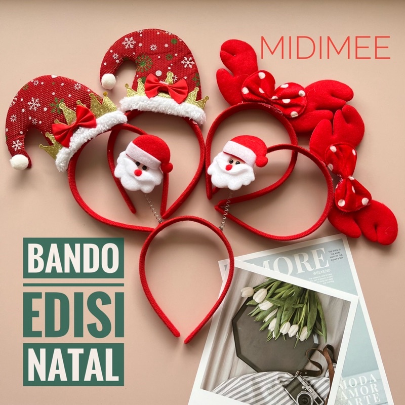 Bando natal / Aksesoris hiasan kepala natal Dewasa dan Anak anak